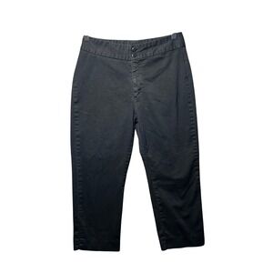 Arizona Jean Company Black Capri Pants Size 7 Double Button Cropped Stretch Y2K